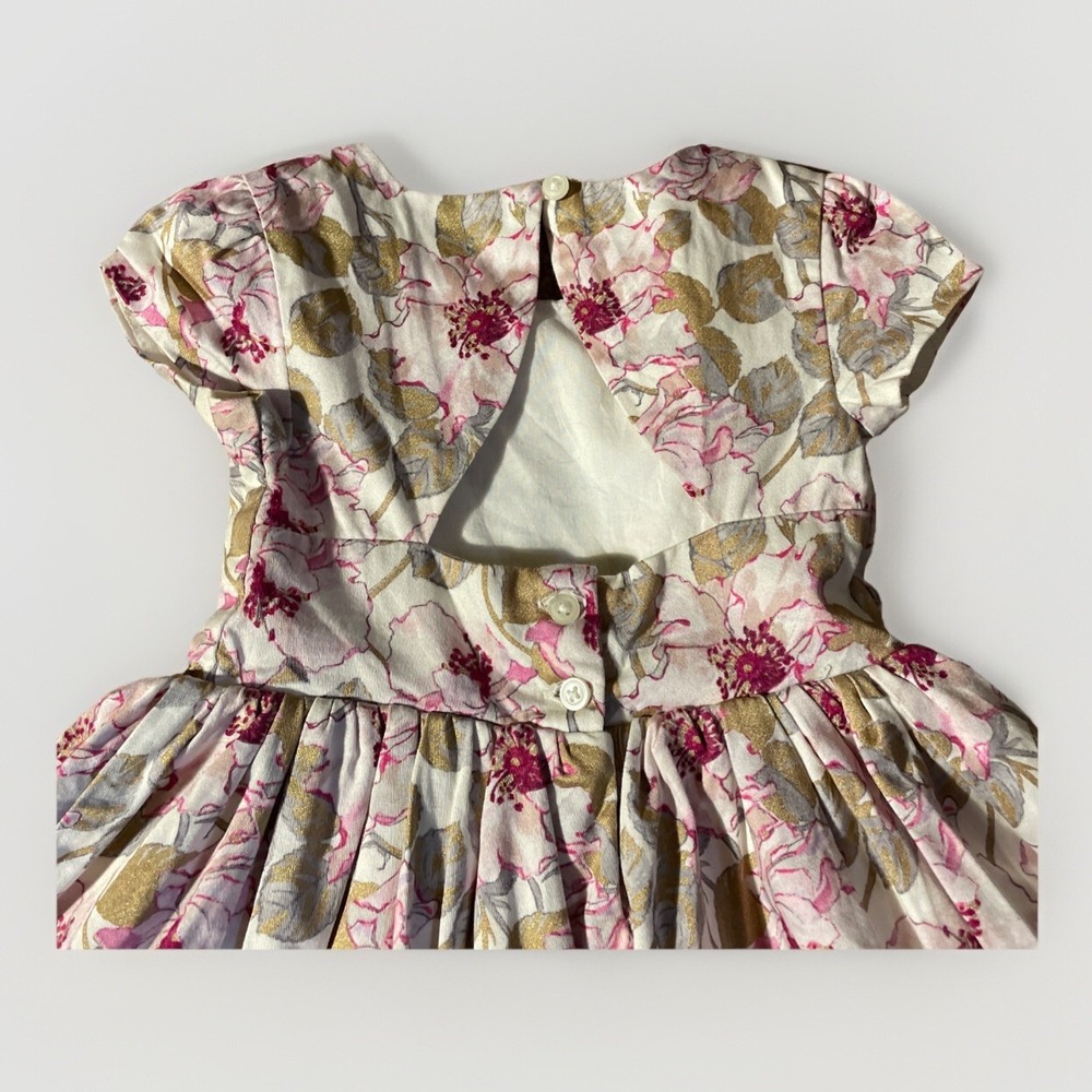 Janie and Jack Floral Kids Dress - Pink and Green - Picture 4 of 6